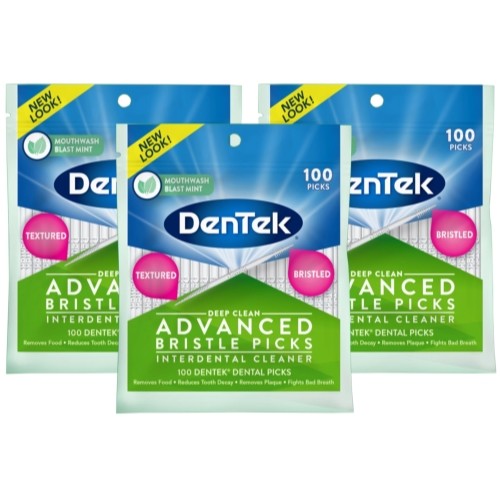Dental Picks Deep Clean Mint Toothpicks 100 Pack - Plaque Removers & Oral Care