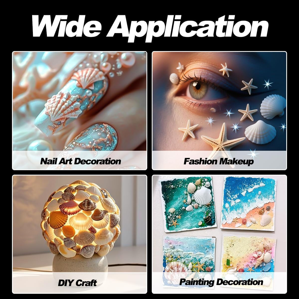 3D Starfish Silicone Nail Mold Set - Ocean-Themed Nail Art Tools, 3 Pieces