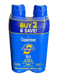 2-Pack SPF 50 Sunscreen Spray - Broad Spectrum Waterproof Sunblock, 5.5 oz
