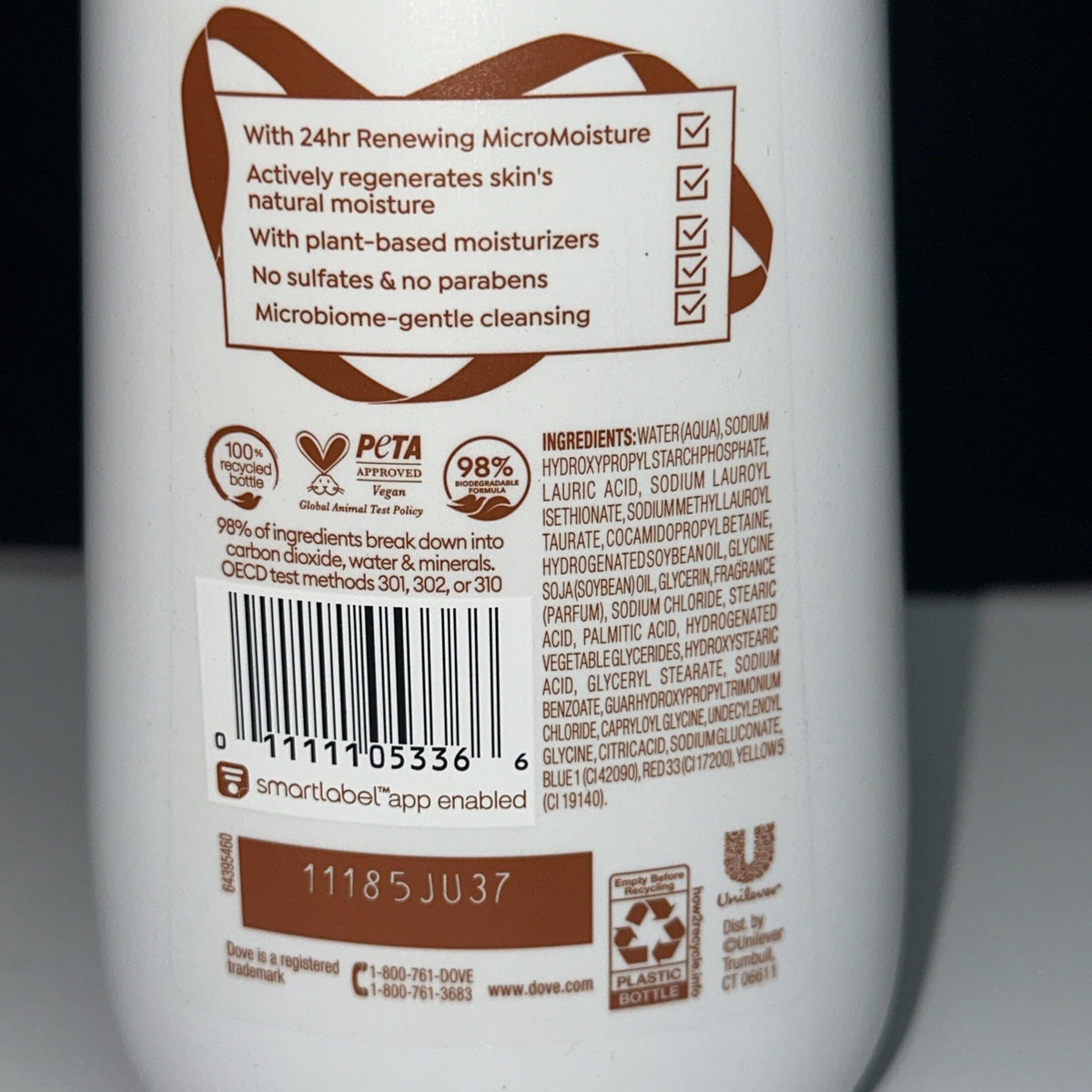 4 Pack Dove Pecan Butter Crunch Body Wash 20oz - Limited Edition