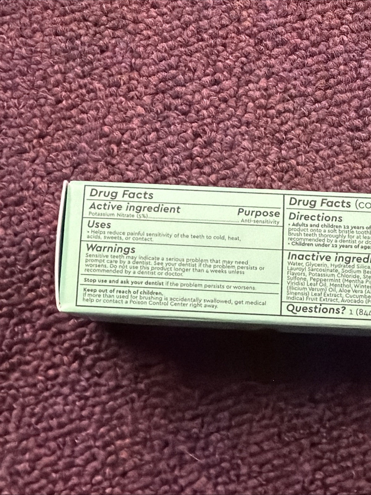 Sensitive Nano Hydroxyapatite Toothpaste Fluoride-Free Mint 3.4 oz - Pack of 3