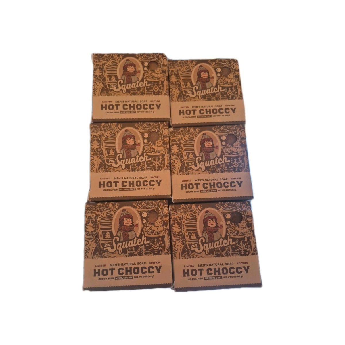 Men's Natural Holiday Bar Soap Pack - Dr. Squatch Hot Choccy Limited Edition 6-Pack