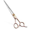 Dog Grooming Scissors 7-Inch Stainless Steel Pet Shears with Rose Gold Finish