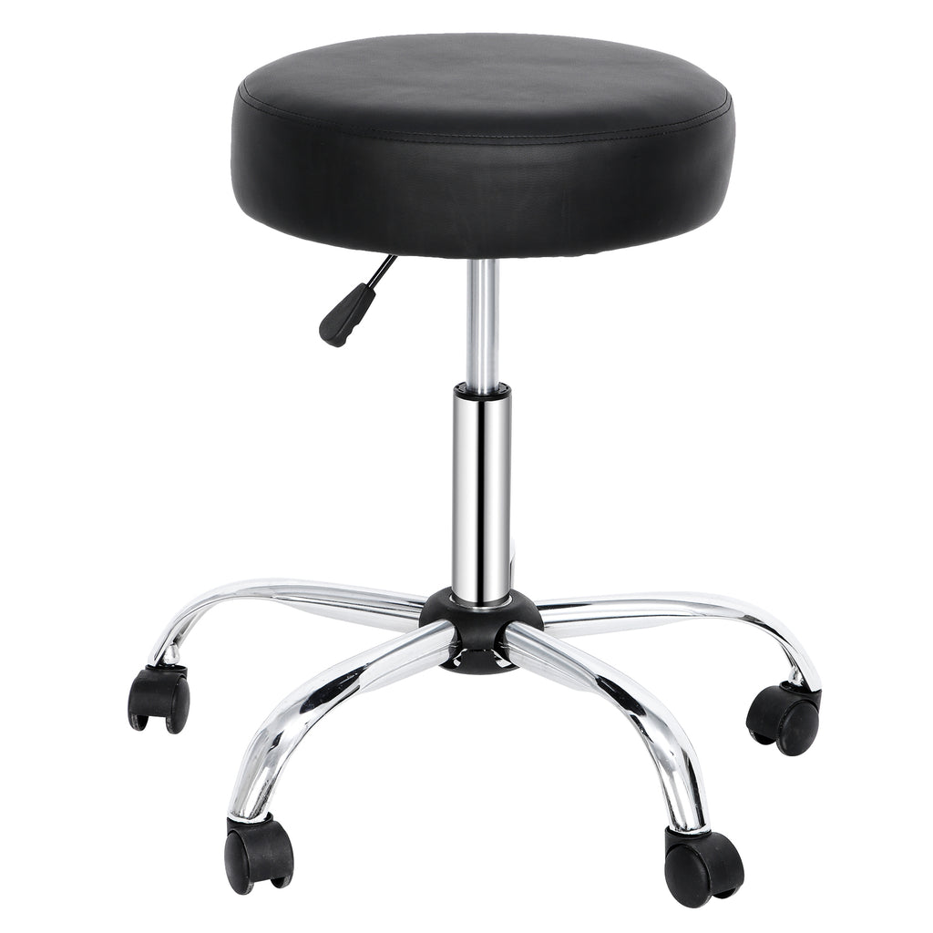 Adjustable Rolling Stool with Wheels for Office Desk & Home Use