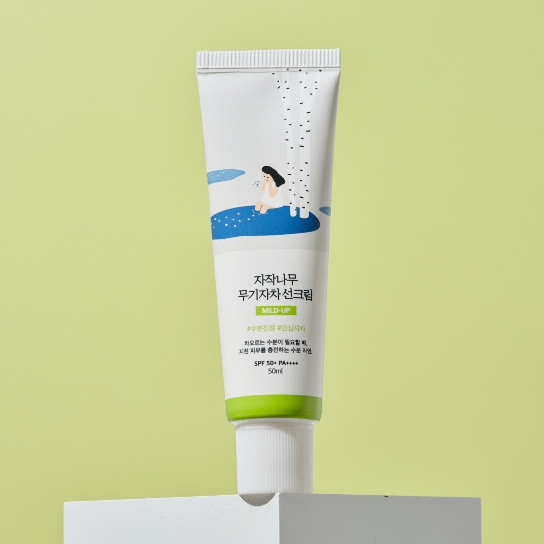 Moisturizing SPF 50 Sunscreen with Birch Juice - Reef Safe, Korean Skincare
