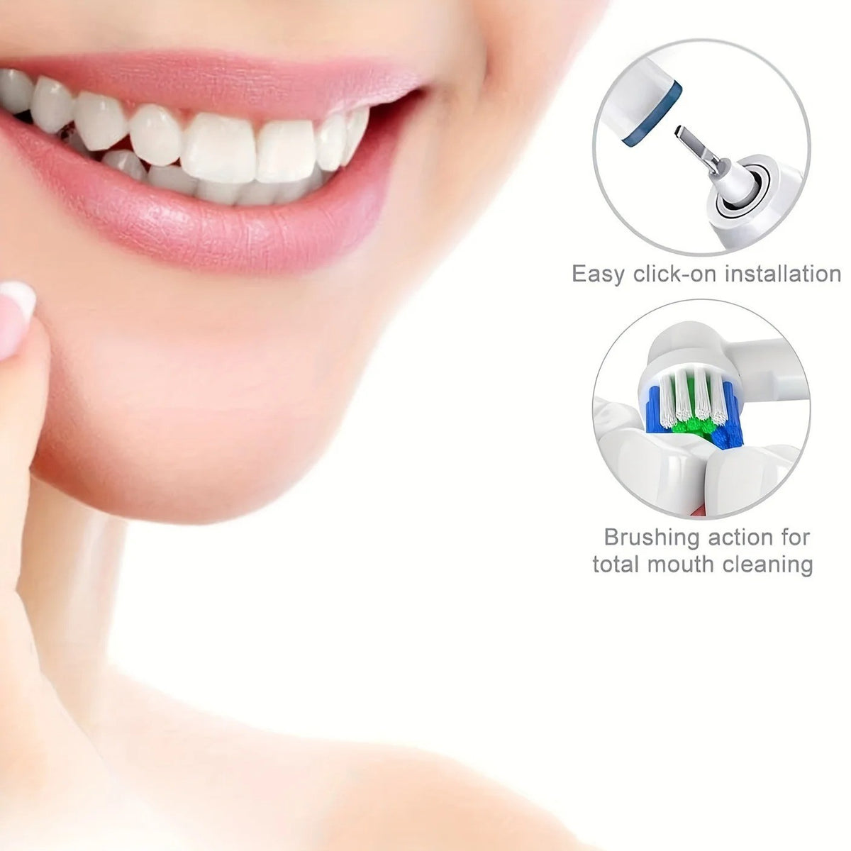 Electric Toothbrush Replacement Heads 20PCS Compatible for Oral Care