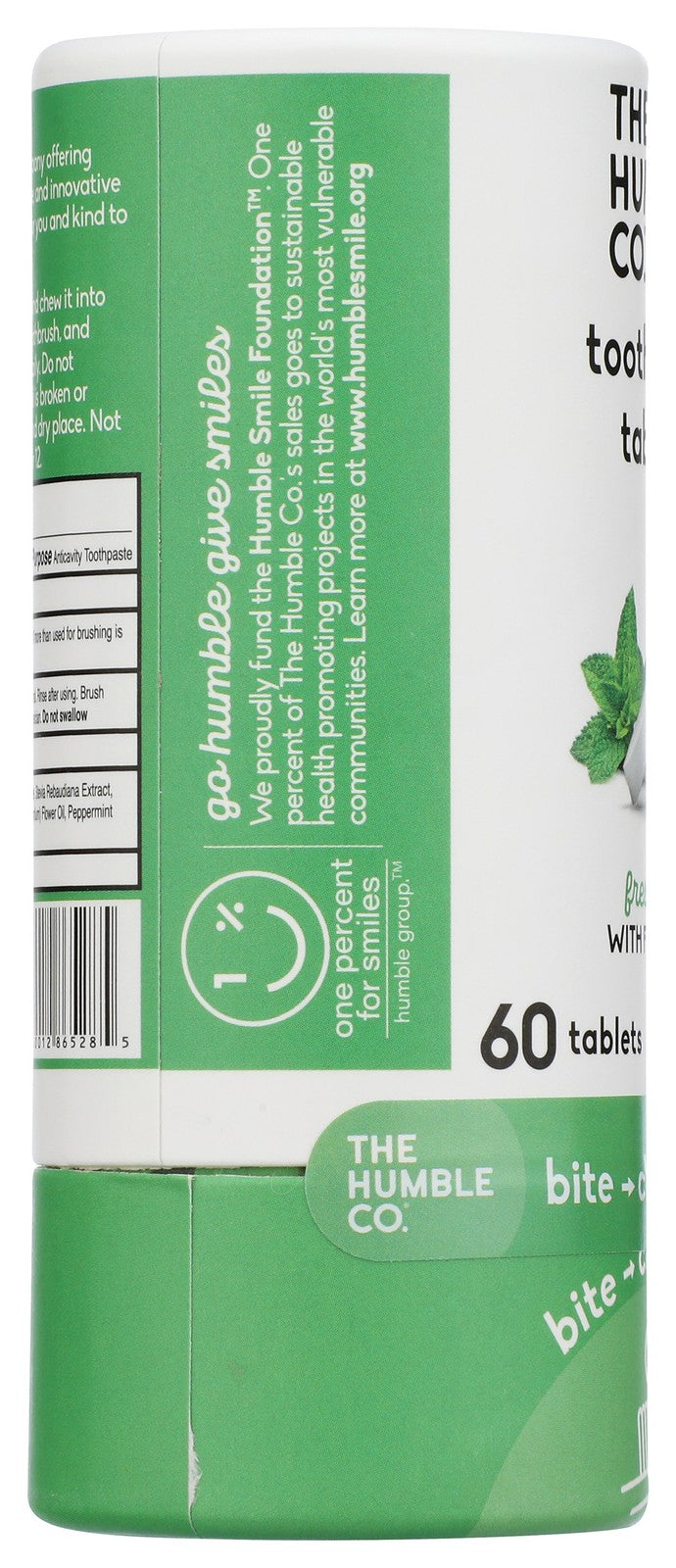 Fresh Mint Fluoride Toothpaste Tablets - 60 Count, 6 Pack