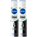 2 Pack Nivea Fresh Black & White Invisible Anti-Transpirant Spray 200ml