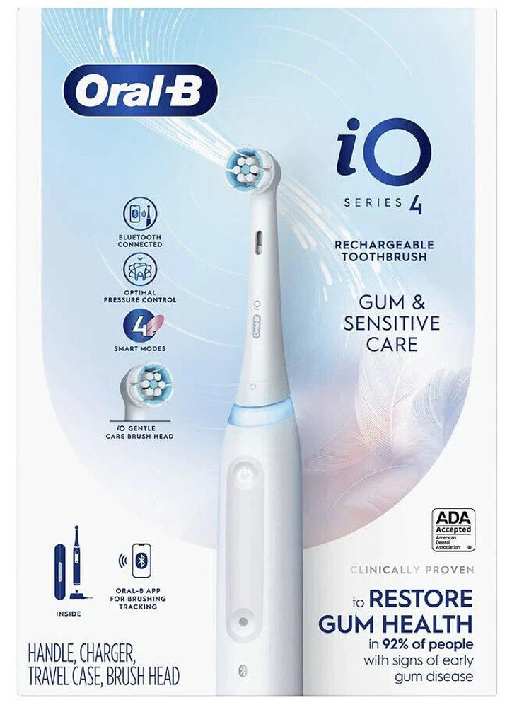 Rechargeable Electric Toothbrush Handle with Charger and Travel Case - Oral-B iO Series 4