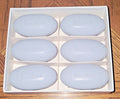 Vintage Neiman Marcus Blue Lilac Bath Soap Set - 6 Oval Cakes, 8 oz