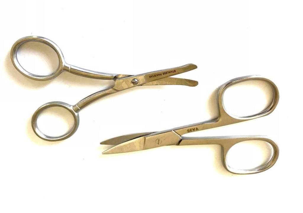 Men's Facial Hair Scissors Beard Mustache Nose Hair Trimming Tool