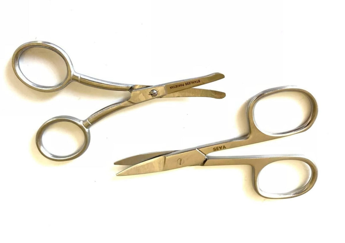 Men's Facial Hair Scissors Beard Mustache Nose Hair Trimming Tool