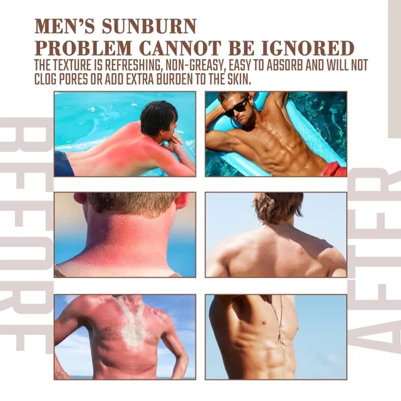 Men's SPF50+ Sunscreen Cream Outdoor Moisturizer Sunblock UV Protection