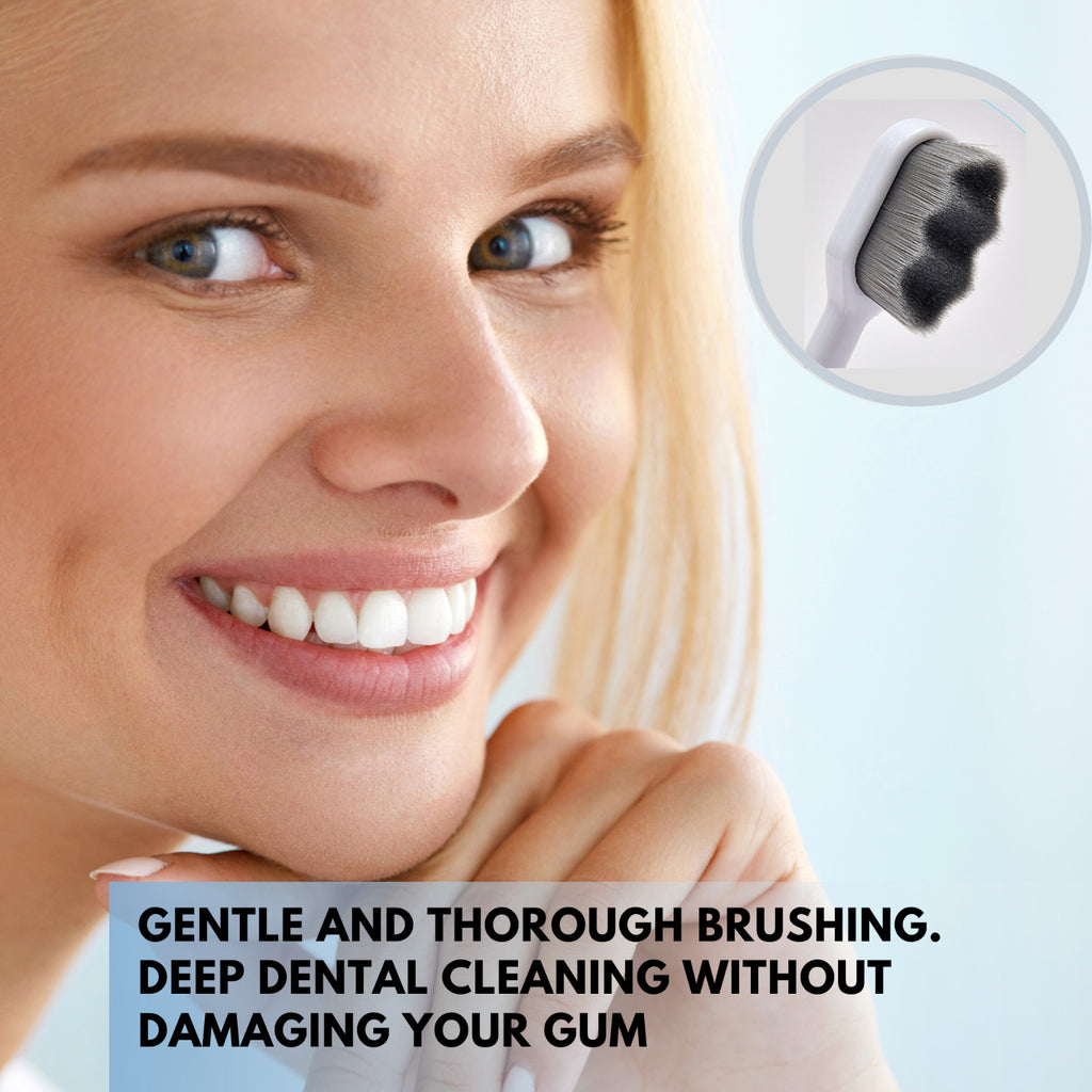 Extra Soft Micro-Nano Toothbrush for Sensitive Gums and Teeth - 2 Pack