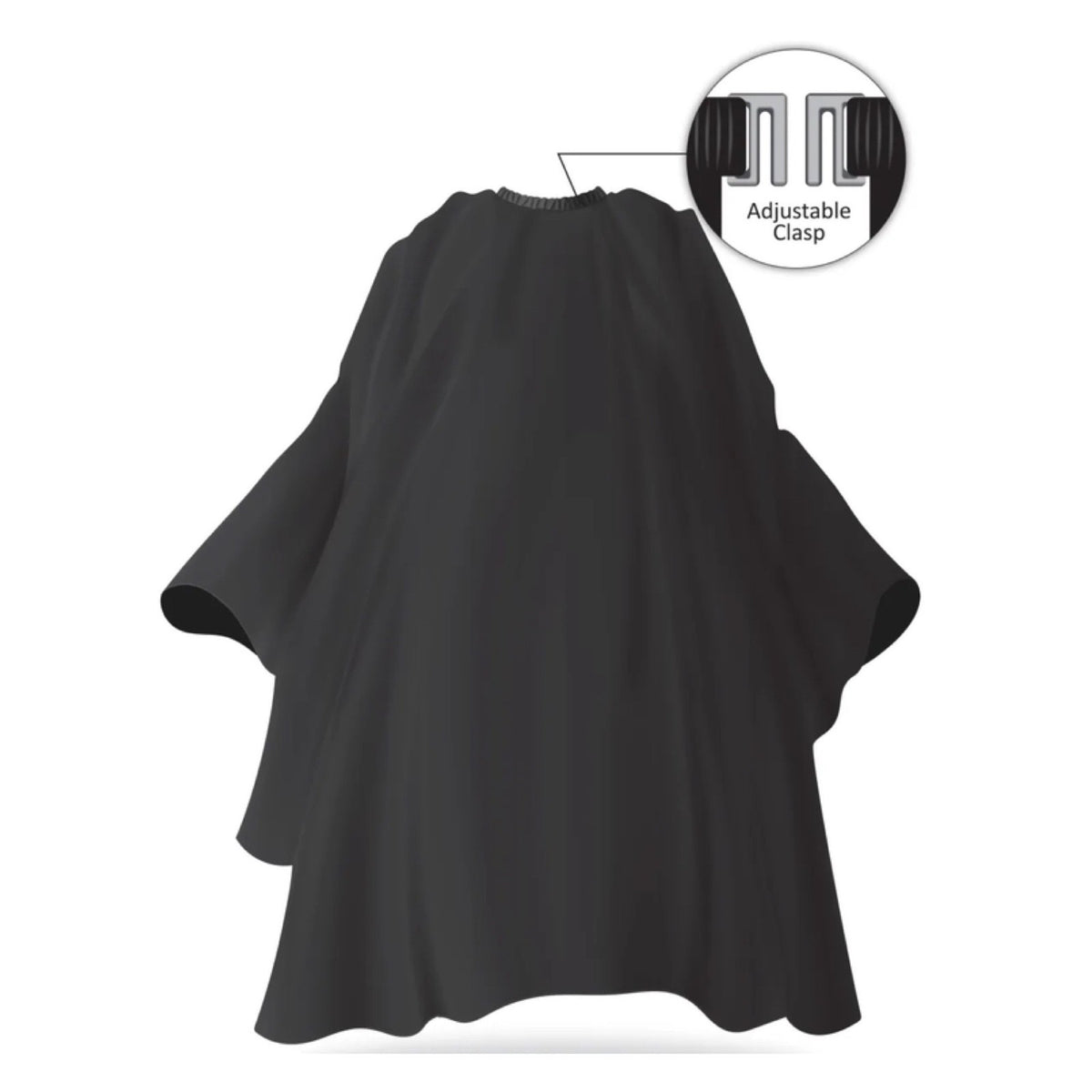 Black Ice Live Like a King Barber Cape - Water-Resistant & Adjustable, 59x55 Inches