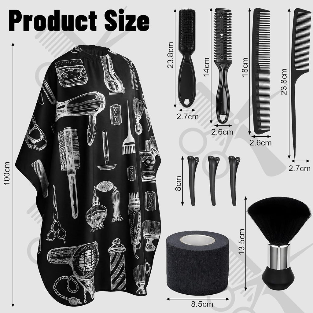 Barber Haircut Kit 10-in-1 with Neck Brush for Hair Cutting
