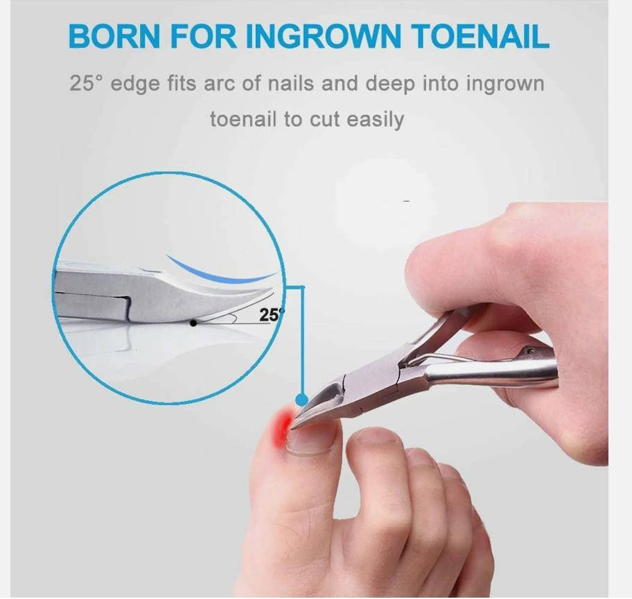Heavy Duty Toe Nail Clippers for Thick & Ingrown Toenails - Stainless Steel