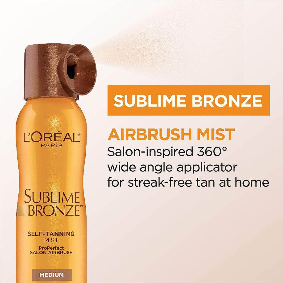 Self Tanning Mist - Medium to Natural Spray Tan, 4.6 Oz, Paraben-Free