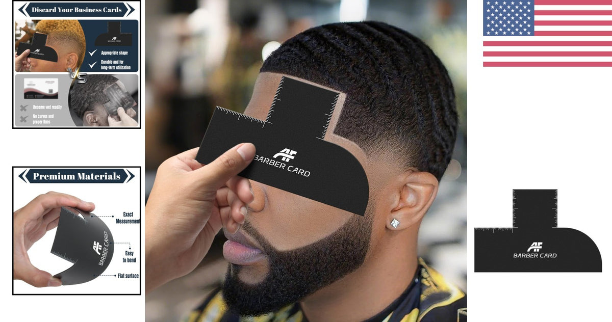 Multi-Function Hair Fiber Liner Tool with Measurement Indicators for Barbers