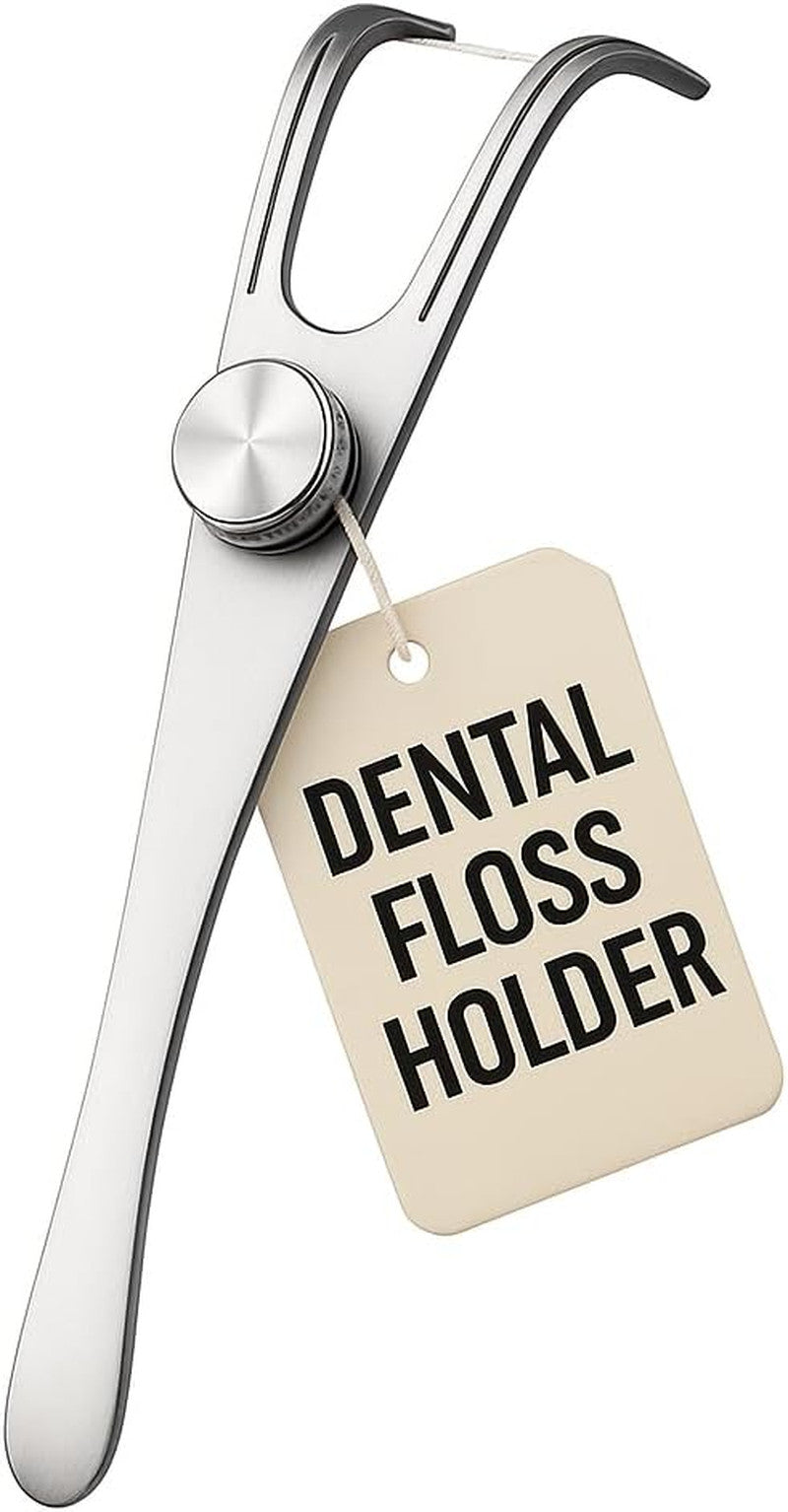 Refillable Stainless Steel Dental Flosser Handle – Reusable & Eco-Friendly