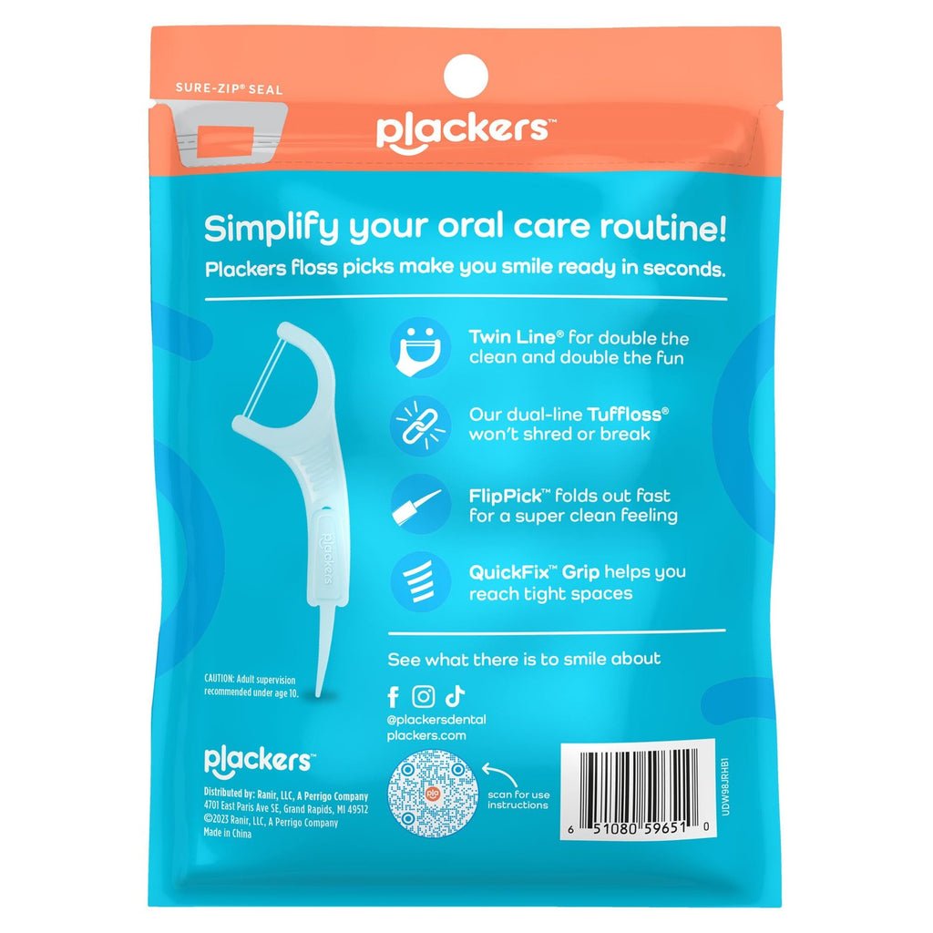 Dental Floss Picks Twin Line 75 Count - Double-Strength Oral Care