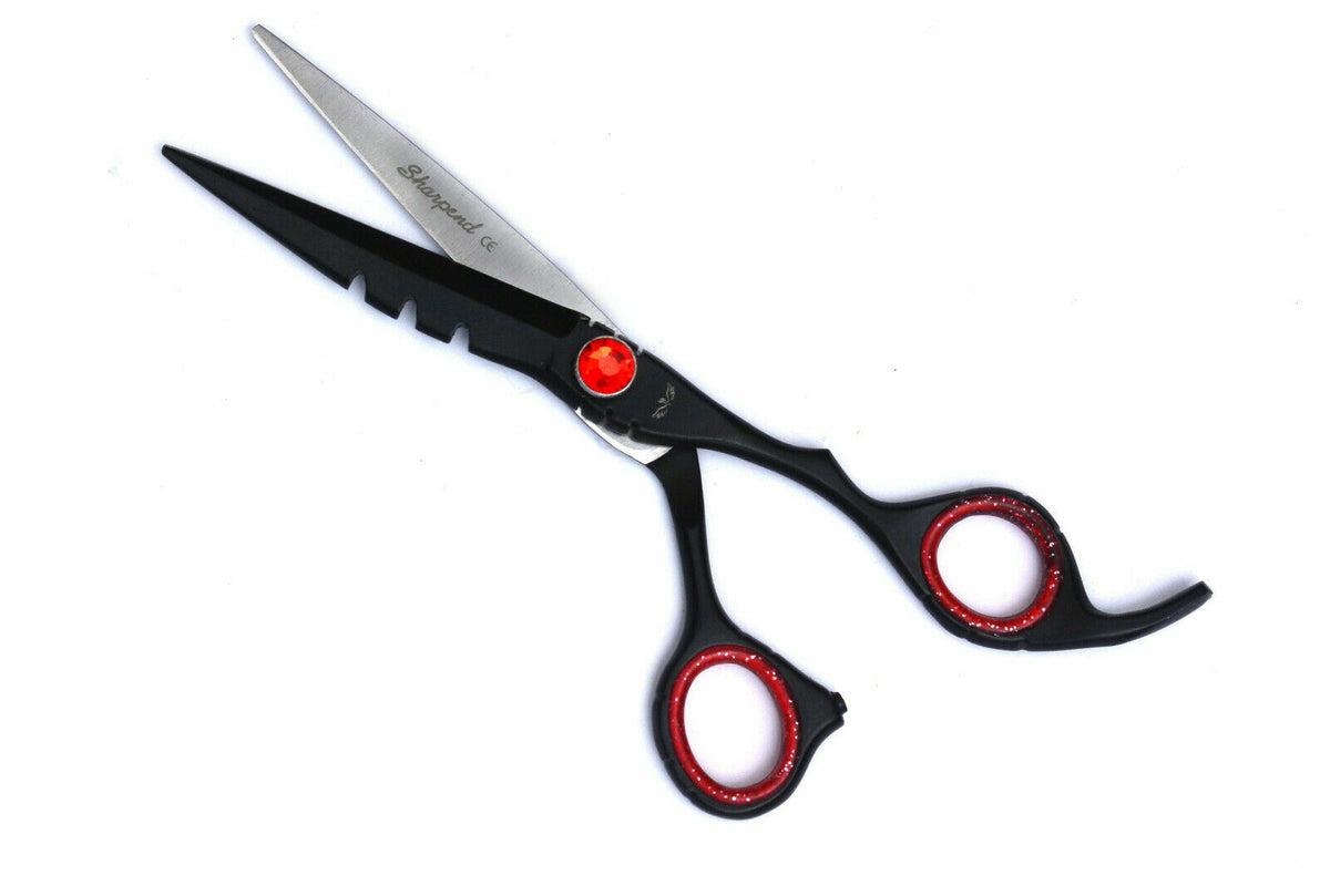 Professional Hairdressing Barber Salon Hair Cutting Scissors Shears - Black, 6.5 inch