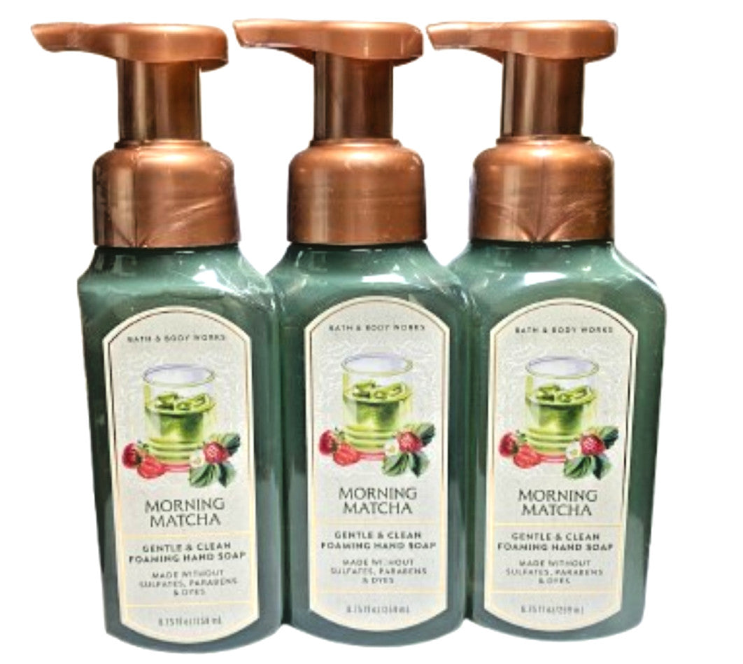 Set of 3 Morning Matcha Foaming Hand Soaps - Gentle & Cleansing