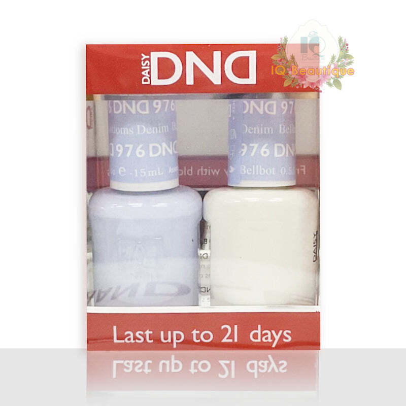DND Daisy Soak Off Gel Nail Polish Duo - Bellbottoms Denim, Long-Lasting