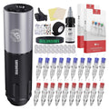 Wireless Beginner Tattoo Kit - Rotary Pro Machine, Cartridges & Accessories