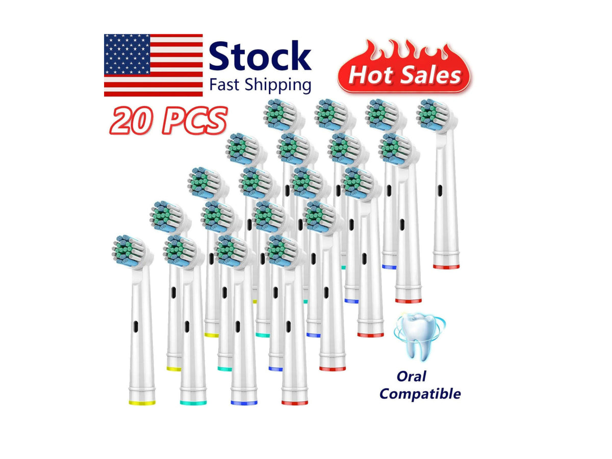 Electric Toothbrush Replacement Heads Compatible with Oral Models | Soft Bristles & Indicator