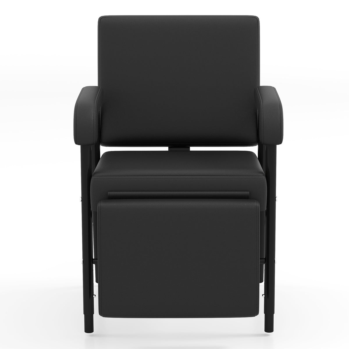 Heavy Duty Reclining Barber Shampoo Chair with Adjustable Backrest and Support