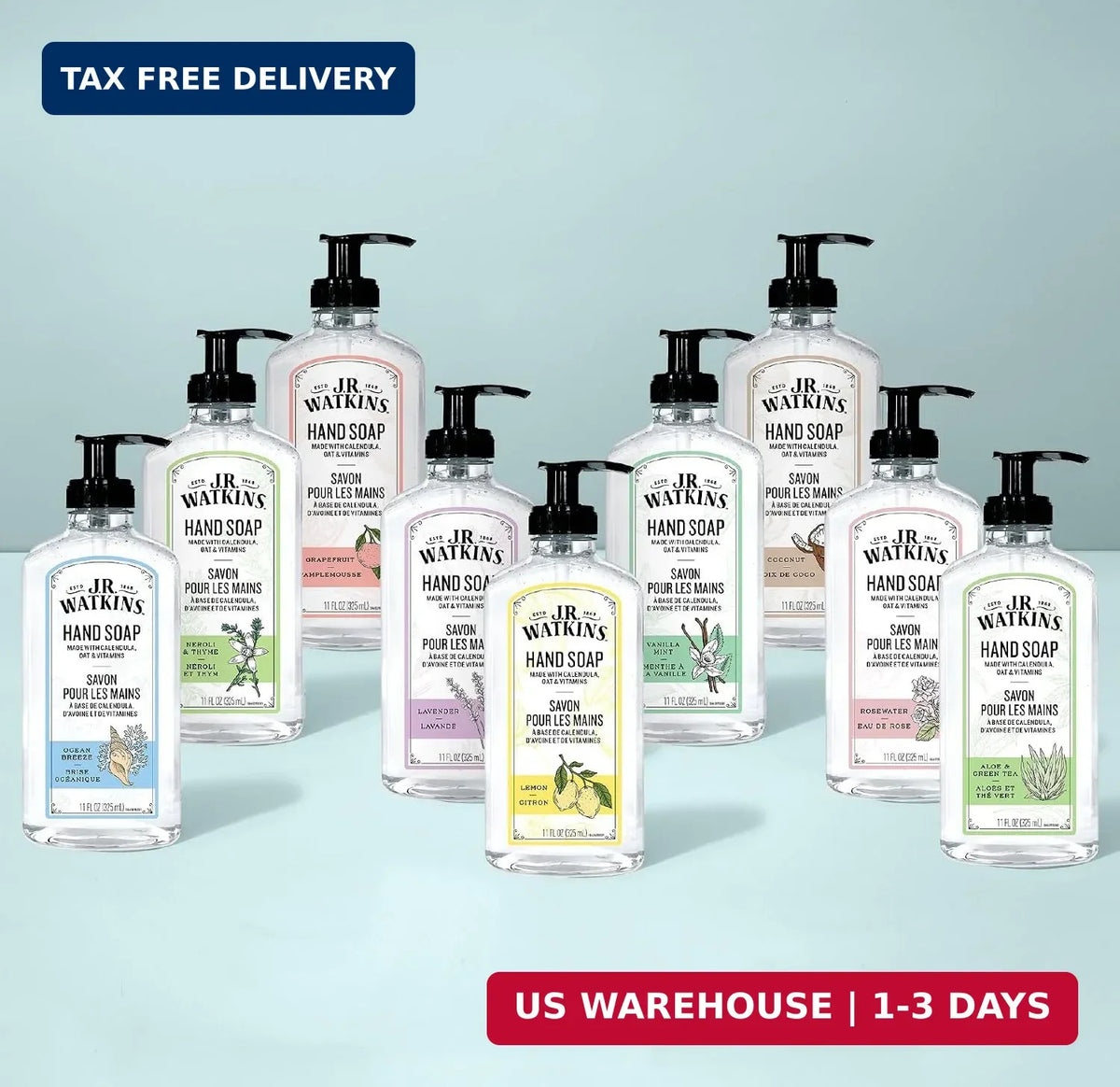 Aloe & Green Tea Hand Soap Refill Pack - Moisturizing, 34 Fl Oz, 2-Pack