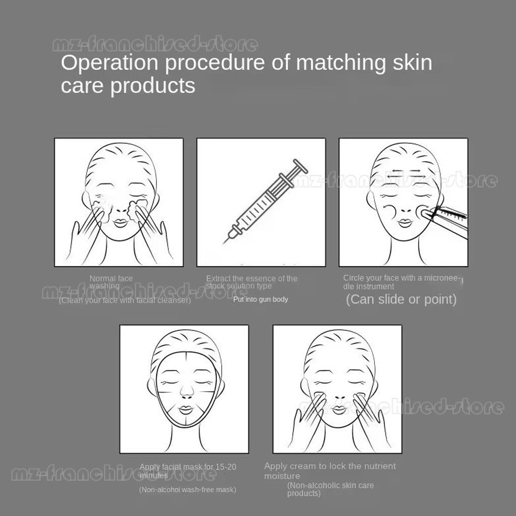 Facial Mesotherapy Gun Handheld Water Microdermabrasion Pen Skin Care Device