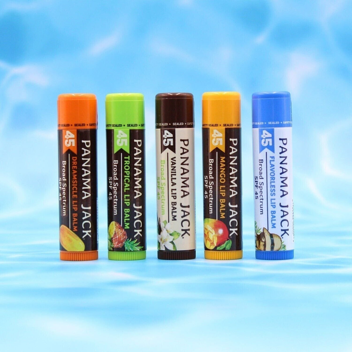 Beach Sunscreen Pack with Aloe Vera Gel Tanning & Lip Balms - Panama Jack