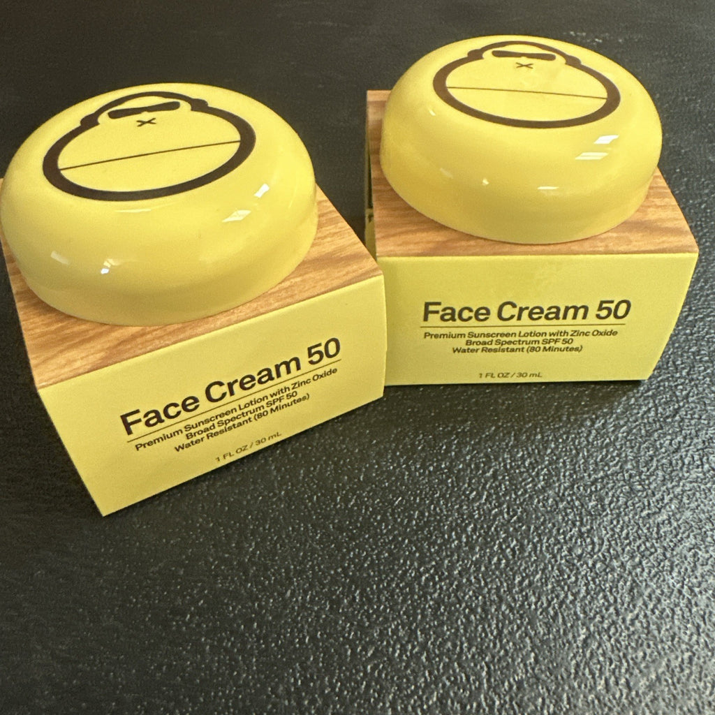Water-Resistant SPF 50 Zinc Oxide Sunscreen Lotion for Face - Pack of 2