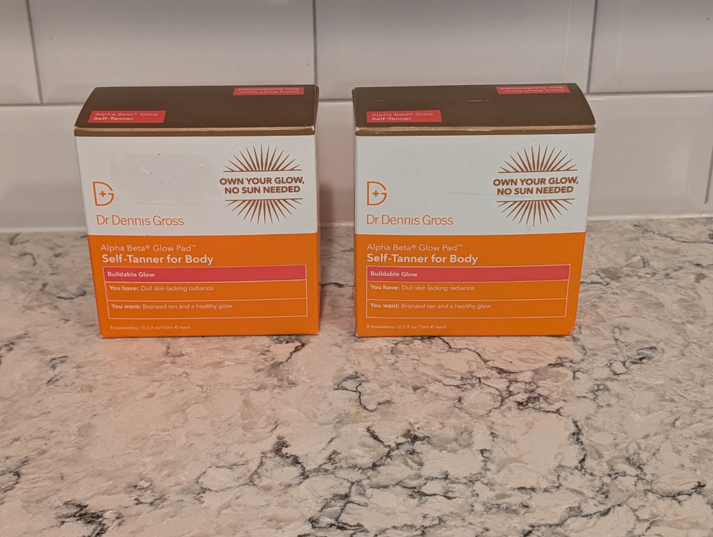 Self-Tanner Towelettes for Body - 2 Boxes of Alpha Beta Glow Pads