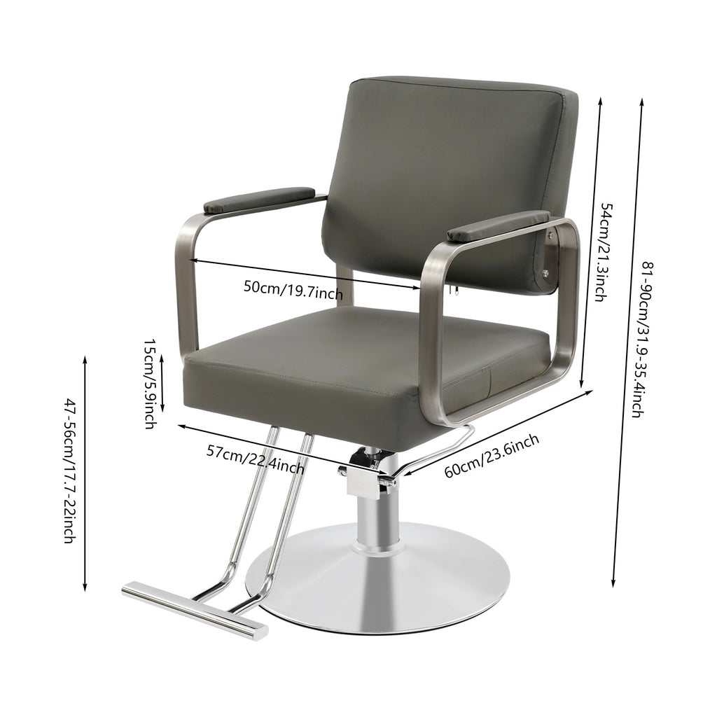 Adjustable Salon Chair for Hair Stylist, 360° Rotating Barber Chair