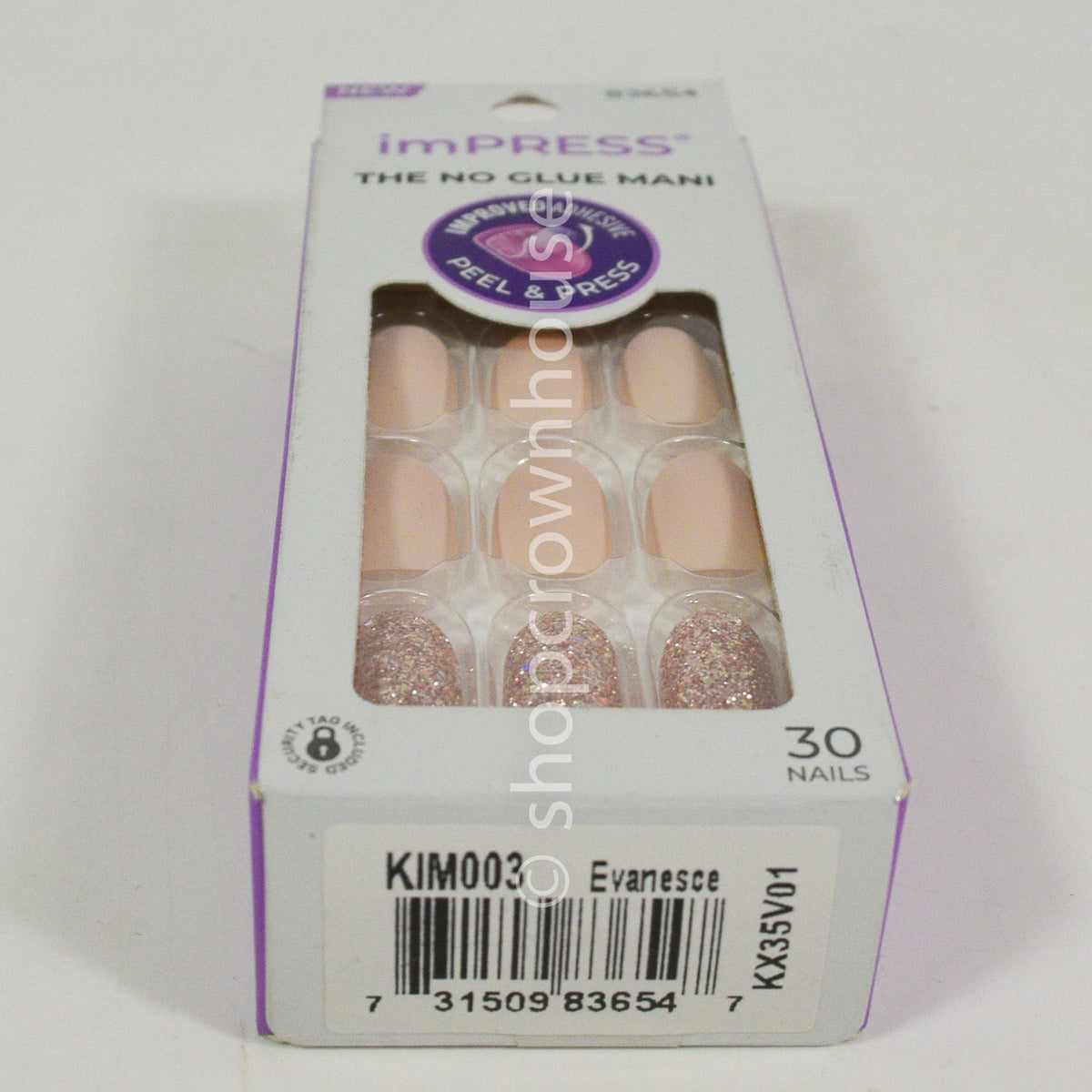 Peel & Press Nail Wraps Short Length - Evanesce #83654, No Glue, Easy Manicure
