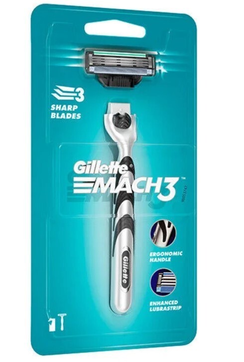 Gillette Mach3 Razor Handle with 1 Cartridge - Manual Shaving