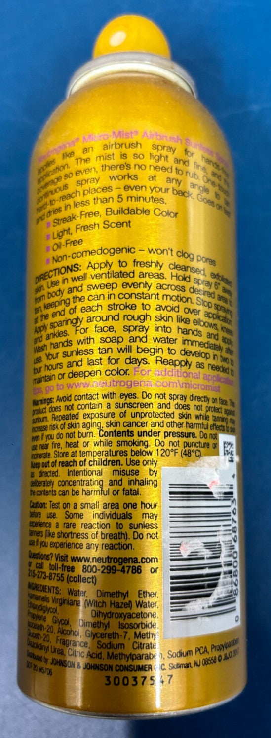 Neutrogena MicroMist Sunless Spray Medium 5.3oz - Leaking Cap