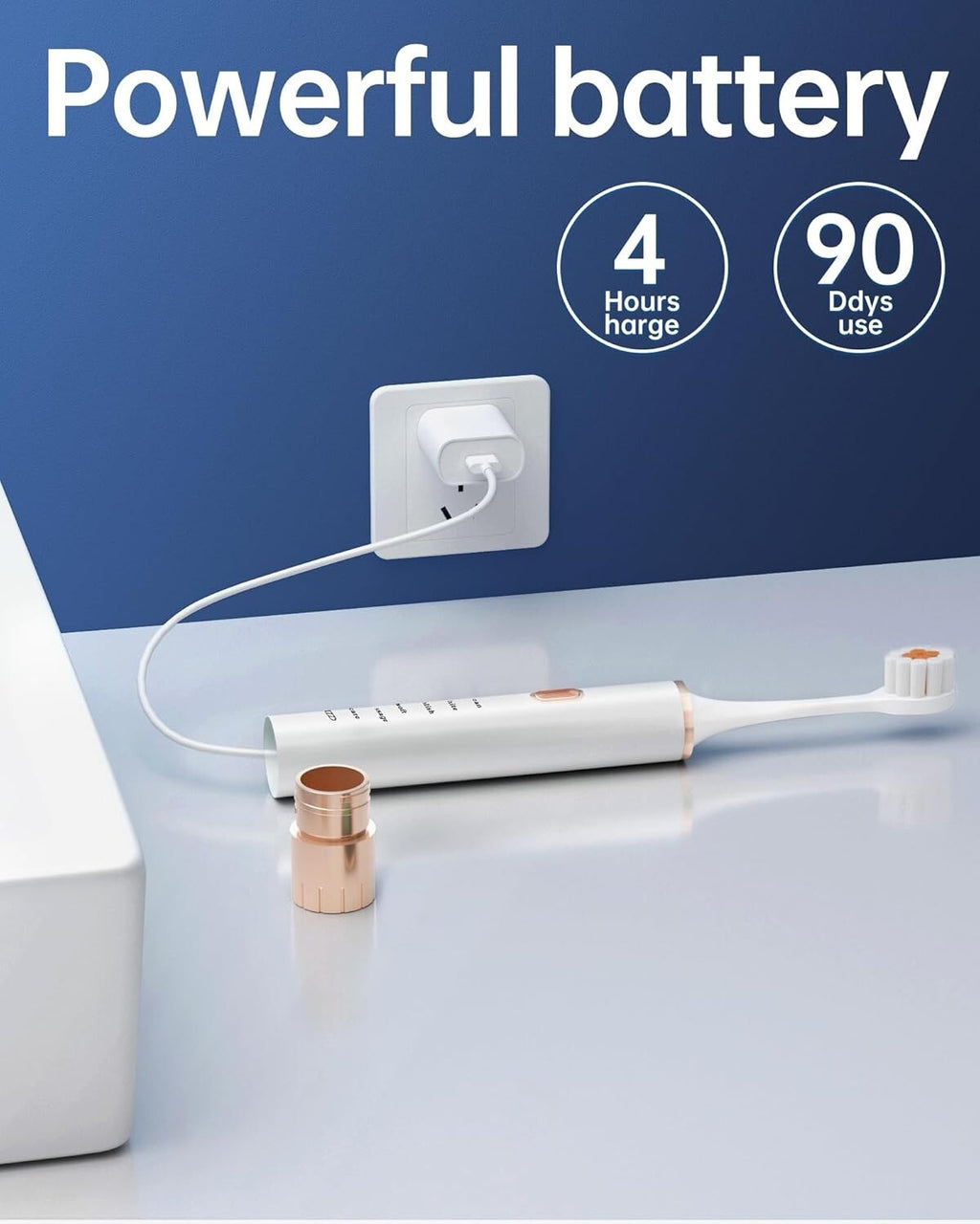 Electric Toothbrush Set with 12 Replacement Heads & 6 Modes - Rechargeable & Waterproof