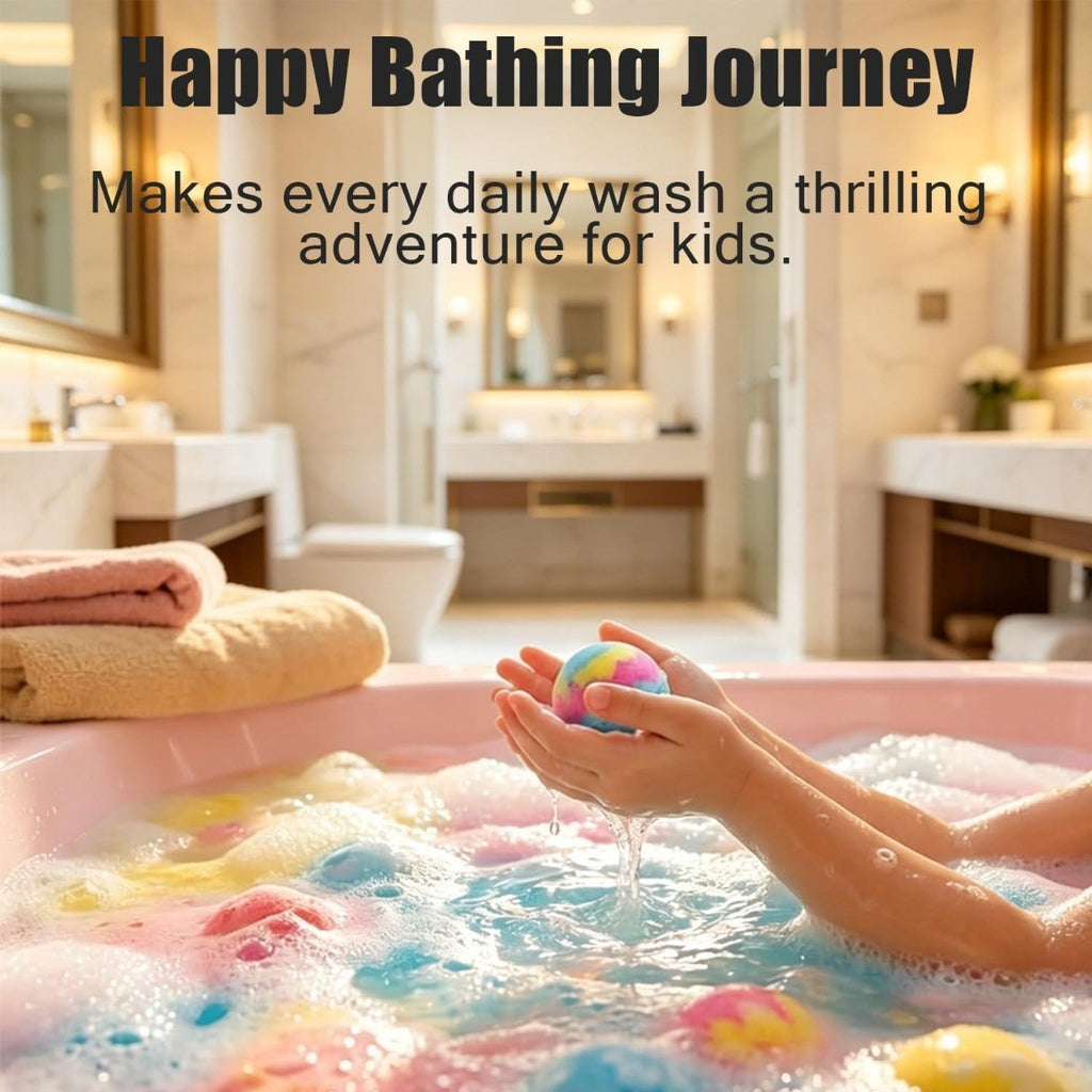 Kids Bath Bomb Set with Surprise Inside - Organic Ocean-Themed Bubble Bath Toys
