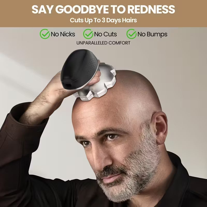 Men's Electric Head Shaver Wet & Dry Grooming Kit Bald Razor with Multiple Attachments