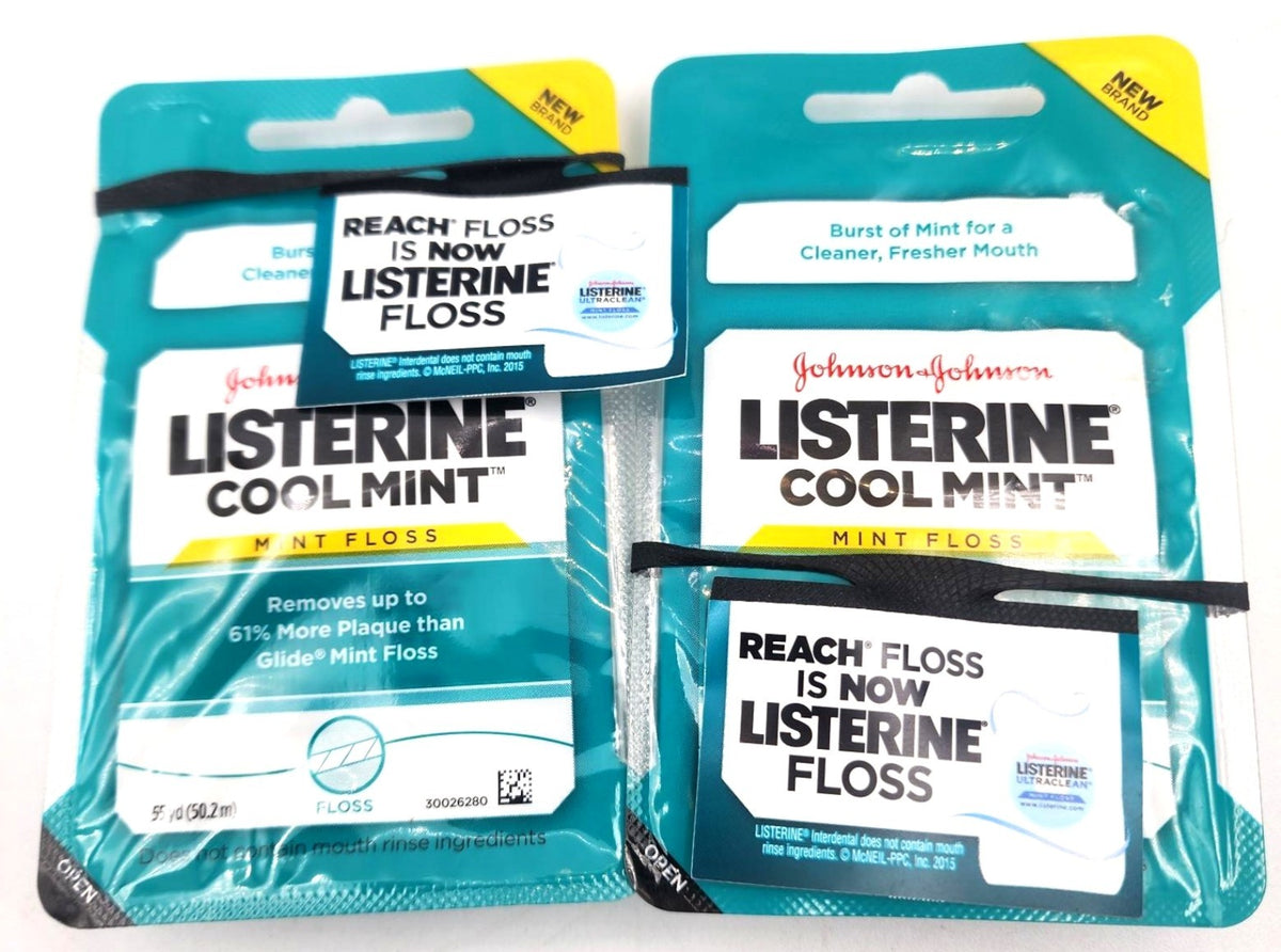 Dental Floss Pack of 2 - Cool Mint Flavored, Formerly REACH, Johnson & Johnson