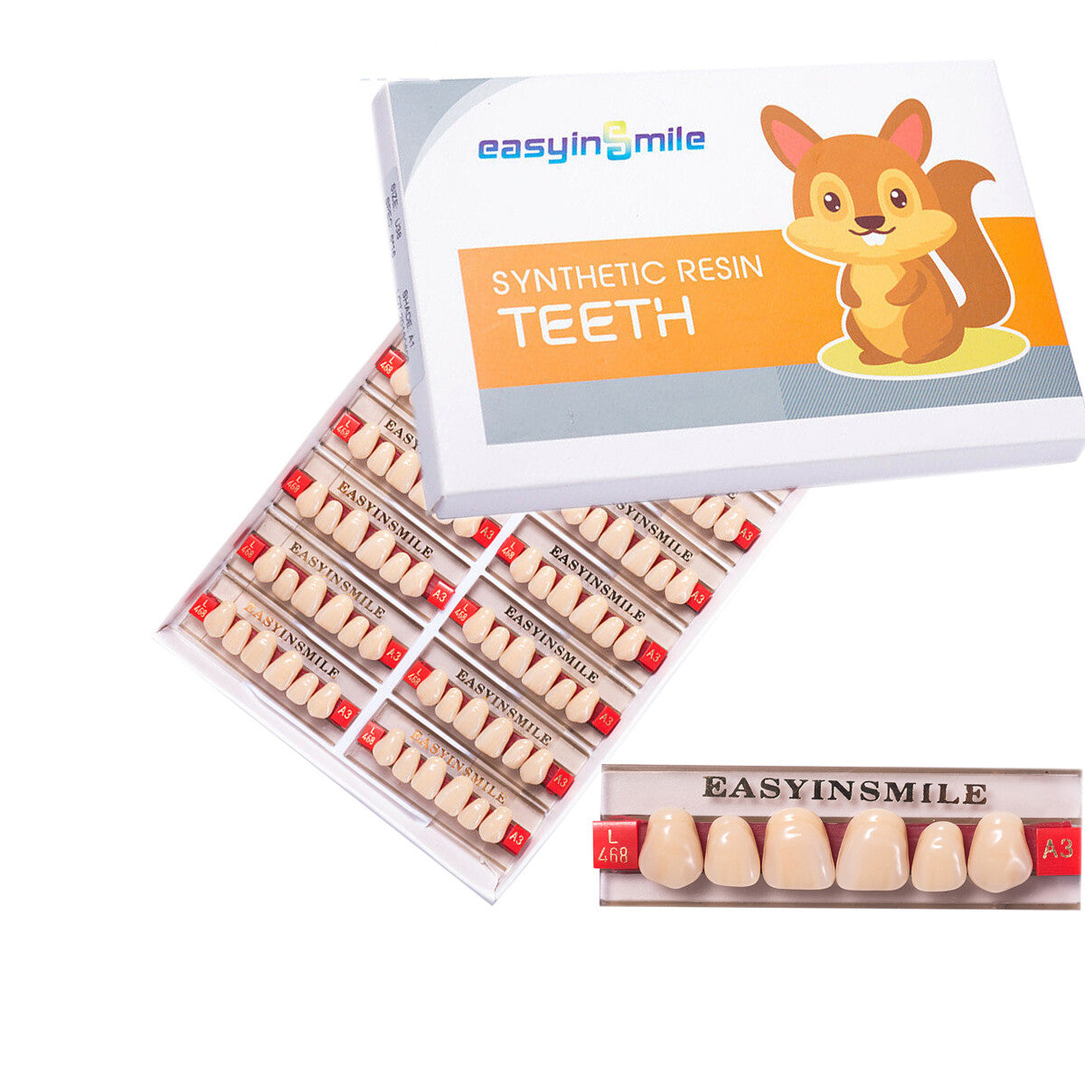 Denture Acrylic Resin Full Set for Upper and Lower Teeth - Shade A1/A2/A3