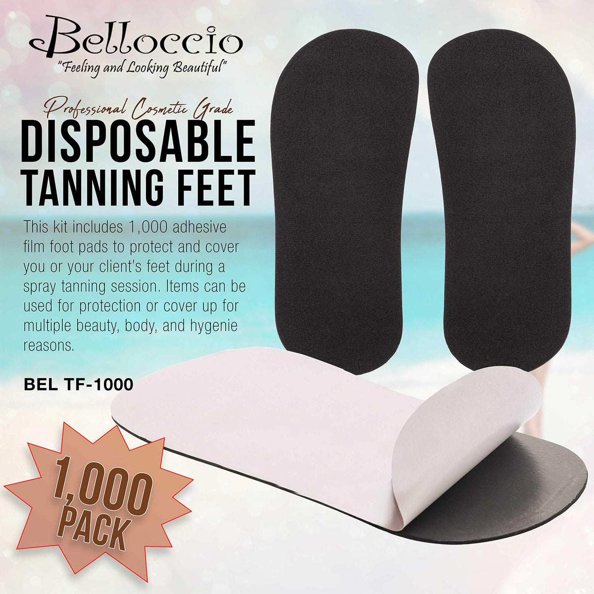Disposable Tanning Feet Pads - Hygienic Foot Protectors for Spray Tanning, 100 Pairs