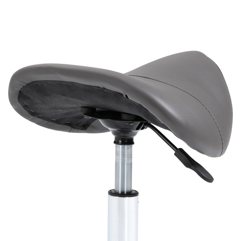 Adjustable Faux Leather Bar Stool with Chrome Legs and 360° Swivel