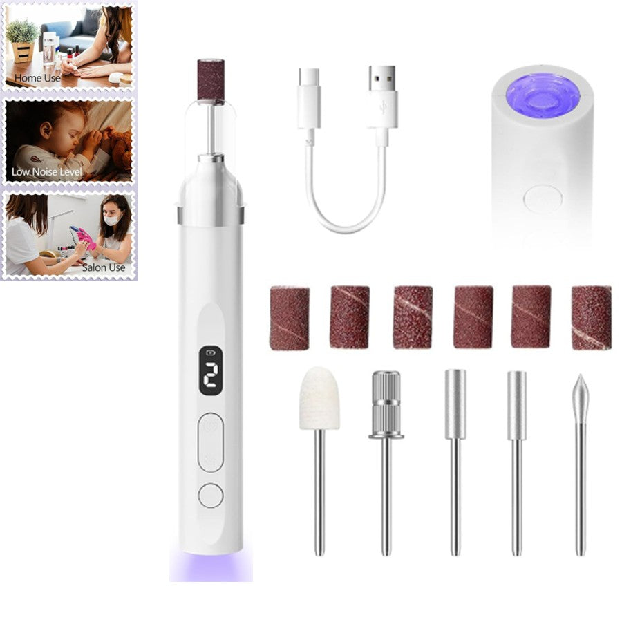 Electric Nail Drill for Manicure Pedicure Thick Toenails - Adjustable Speed & Low Noise