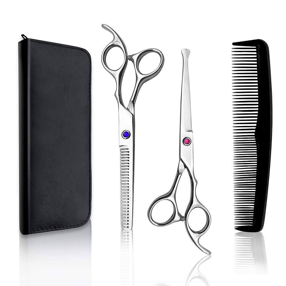 Kids Hair Cutting Scissors Set - 6.5 Inch Salon Barber Shears for Children & Adults