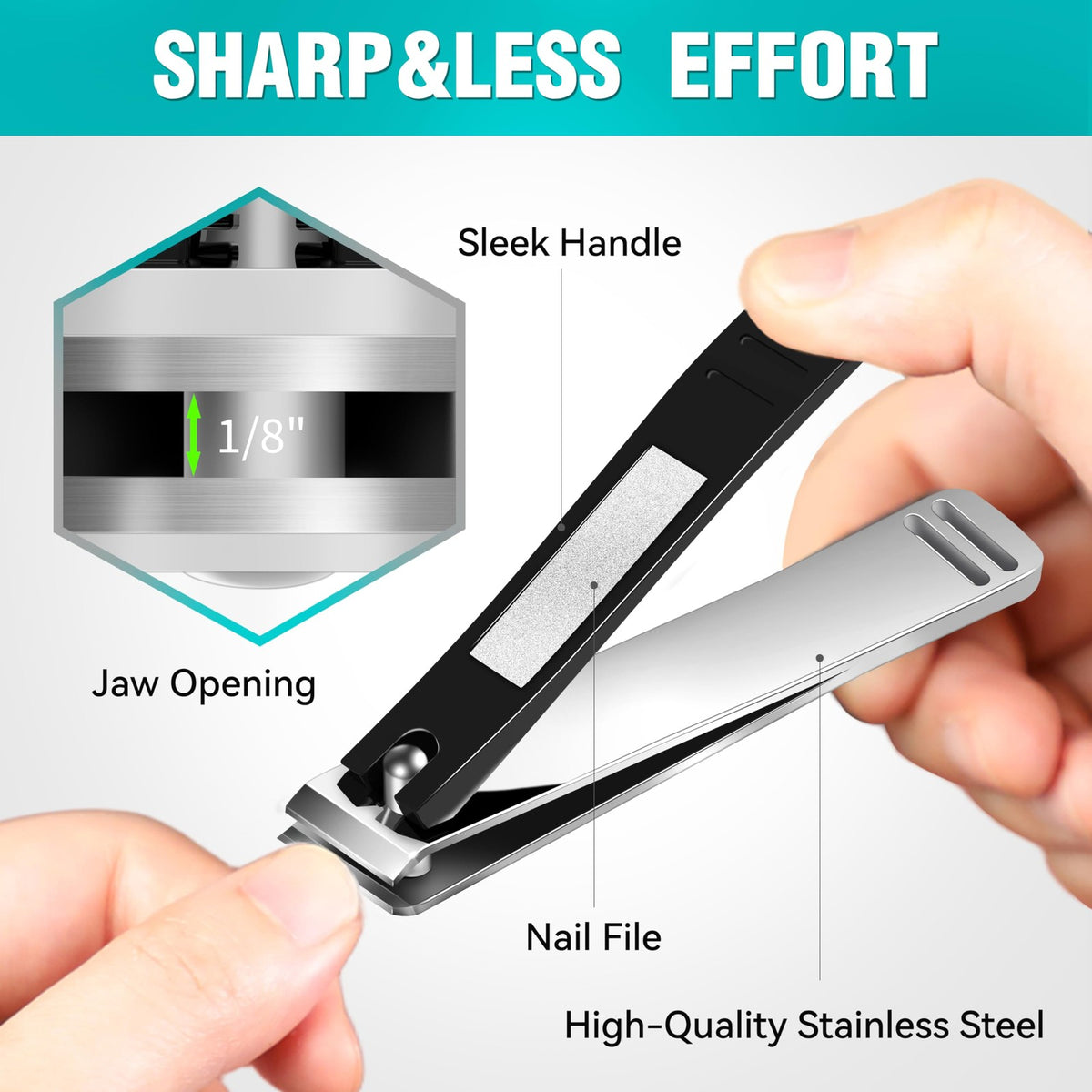 Heavy Duty Toenail Clippers for Seniors & Thick Nails - Large Toe Nail Clippers